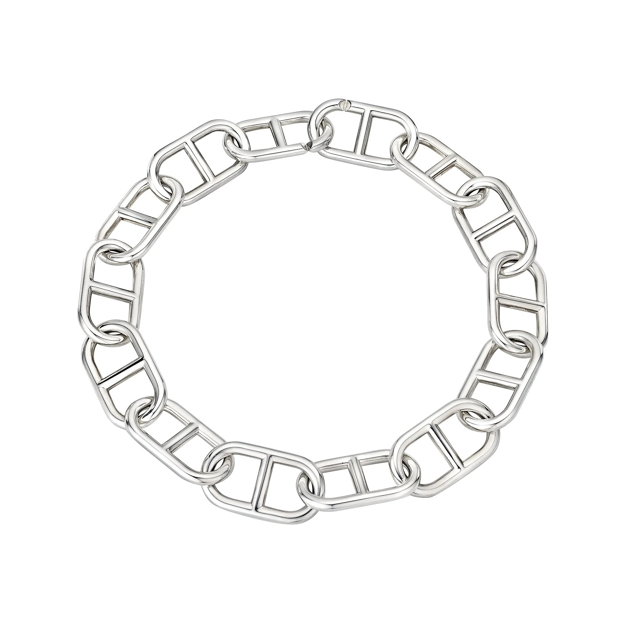 Hermes Sterling Silver Vintage 'Chaine D'Ancre' Oversized Link